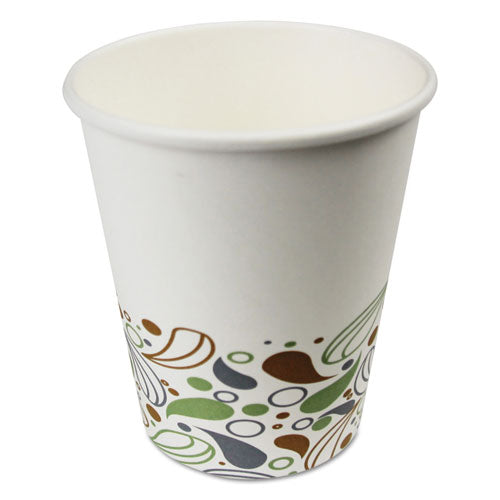 Deerfield Printed Paper Hot Cups, 8 Oz, 20 Cups/sleeve, 50 Sleeves/carton