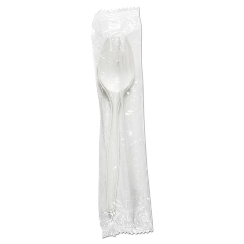 Mediumweight Wrapped Polypropylene Cutlery, Spork, White, 1,000/carton