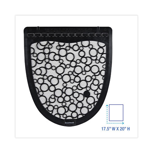 Urinal Mat 2.0, Rubber, 17.5 X 20, Black/white, 6/carton