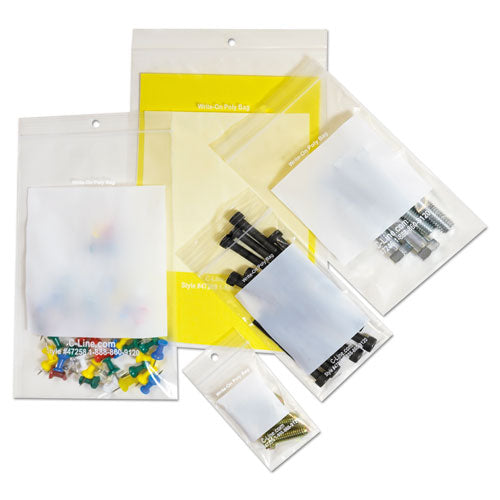Write-on Poly Bags, 2 Mil, 5" X 8", Clear, 1,000/carton