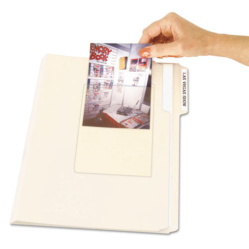 Peel And Stick Photo Holders, 4.38 X 6.5, Clear, 10/pack