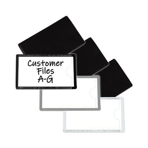 Slap-stick Magnetic Label Holders, Side Load, 4.25 X 2.5, Gray, 10/pack