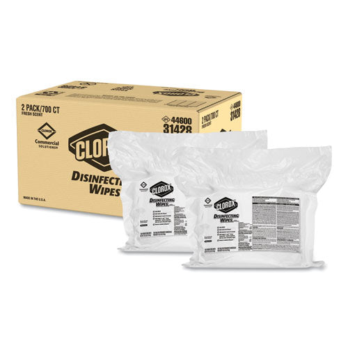 Disinfecting Wipes, Fresh Scent, 7 X 8, 700/bag Refill, 2/carton