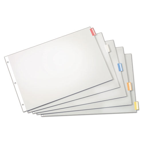 Paper Insertable Dividers, 8-tab, 11 X 17, White, Clear Tabs, 1 Set