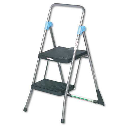 Commercial 3-step Folding Stool, 300 Lb Capacity, 20.5 X 32.63 X 52.13, Gray