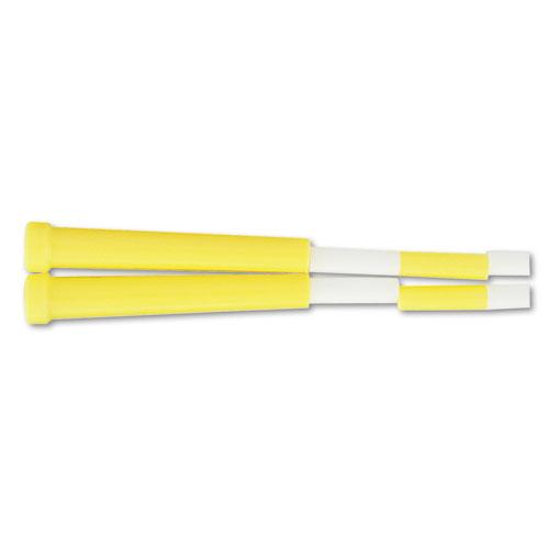 Segmented Plastic Jump Rope, 8 ft, Yellow/White