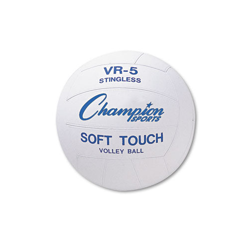 RUBBER SPORTS BALL, FOR VOLLEYBALL, OFFICIAL SIZE, WHITE