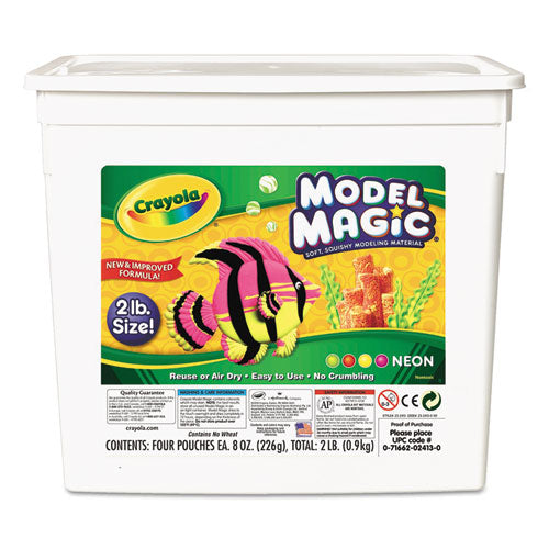 Model Magic Modeling Compound, 8 Oz Packs, 4 Packs, Assorted Natural Colors, 2 Lbs