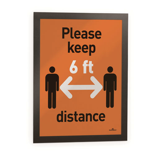 Duraframe Sign Holder, 8.5 X 11, Red Frame, 2/pack