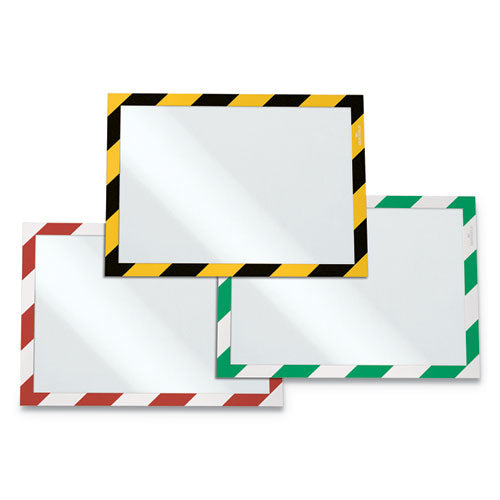Duraframe Security Magnetic Sign Holder, 8.5 X 11, Green/white Frame, 2/pack