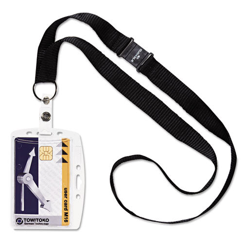 Id/security Card Holder Set, Vertical/horizontal, Clip, Clear, 25/pack