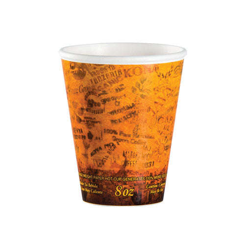 Fusion Escape Foam Hot/cold Cups, 12 Oz, Brown/black, 1,000/carton