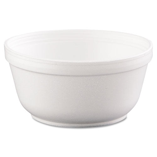 Foam Bowls, 8 Oz, White, 50/pack, 20 Packs/carton