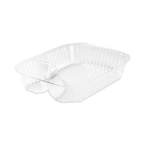 Clearpac Large Nacho Tray, 2-compartments, 3.3 Oz, 6.2 X 6.2 X 1.6, Clear, Plastic, 500/carton