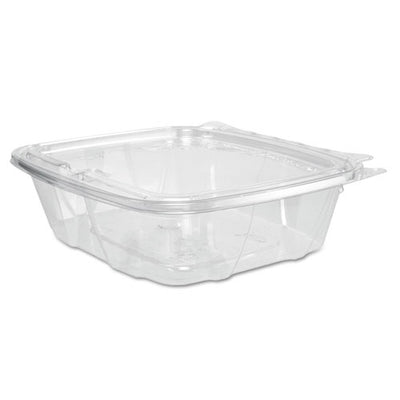 Clearpac Safeseal Tamper-resistant/evident Containers, Flat Lid, 24 Oz, 6.4 X 1.9 X 7.1, Clear, Plastic, 100/bag, 2 Bags/ct