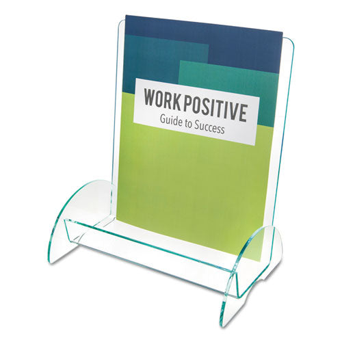 Euro-style Docuholder, Leaflet Size, 4.5w X 4.5d X 7.88h, Green Tinted