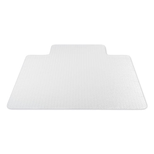 Antimicrobial Chair Mat, Medium Pile Carpet, 53 X 45, Lipped, Clear