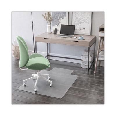 Economat All Day Use Chair Mat For Hard Floors, Lip, 46 X 60, Low Pile, Clear