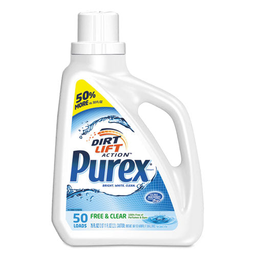 Free And Clear Liquid Laundry Detergent, Unscented, 75 Oz Bottle