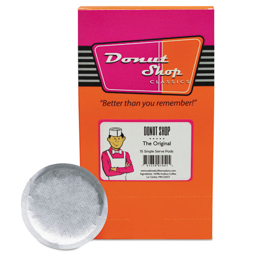 Donut Shop Coffee Pods, Dark Roast, 15/box