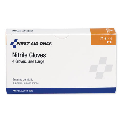 Ansi Compliant First Aid Kit Refill For 16 Unit First Aid Kit, Exam Gloves, 4/box