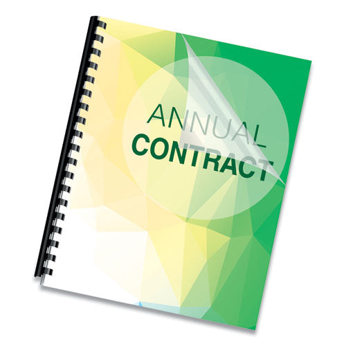 Crystals Transparent Presentation Covers For Binding Systems, Clear, With Round Corners, 11.25 X 8.75, Punched, 100/pack