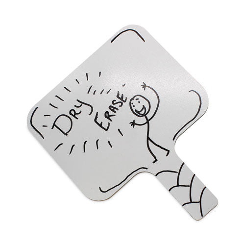 Dry Erase Paddle, 9.75 X 8, White Surface, 12/pack