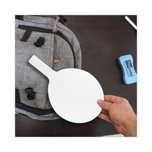 Dry Erase Paddle, 12 X 7, White Surface, 12/pack