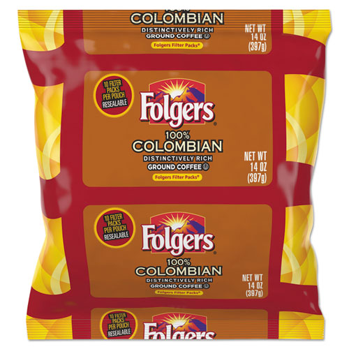 Coffee Filter Packs, Decaffeinated Classic Roast, 9/10oz, 10/pack, 4 Packs/carton