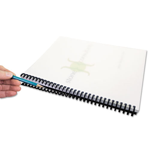 Proclick Easy Edit Spines, 5/16" Diameter, 45 Sheet Capacity, Black, 100/box