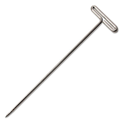 T-pins, Steel, Silver, 1.5", 100/box