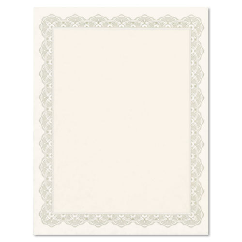 Foil Stamped Award Certificates, 8.5 X 11, Gold Serpentine With White Border, 12/pack