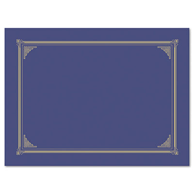 Certificate/document Cover, 12.5 X 9.75, Metallic Blue, 6/pack