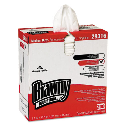 Lightweight Disposable Shop Towels, 9.1 X 12.5, White, 2,000/carton