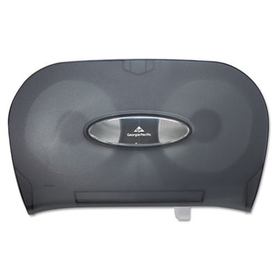 Two-roll Bathroom Tissue Dispenser, 13.56 X 5.75 X 8.63, Smoke