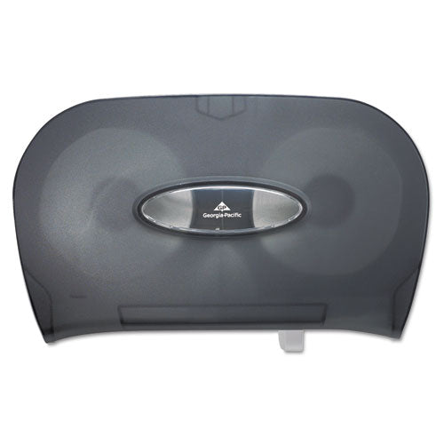 Two-roll Bathroom Tissue Dispenser, 13.56 X 5.75 X 8.63, Smoke
