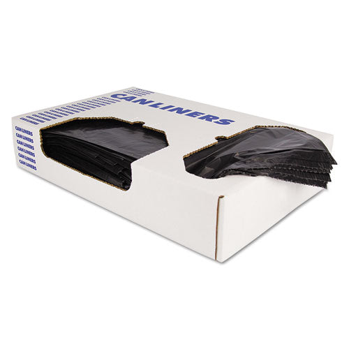 Linear Low-density Can Liners, 16 Gal, 0.9 Mil, 24" X 23", Black, 500/carton