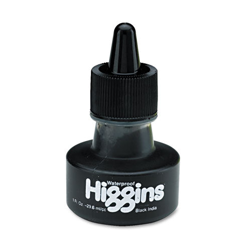 Waterproof Pigmented Drawing Ink, 32 Oz Bottle, Black
