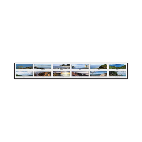 Earthscapes Recycled Monthly Desk Pad Calendar, Coastlines Photos, 18.5 X 13, Black Binding/corners,12-month (jan-dec): 2023