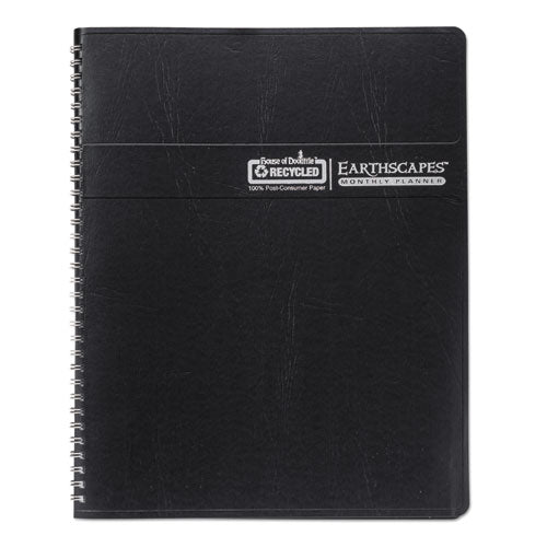 Earthscapes Recycled Ruled Monthly Planner, Landscapes Color Photos, 11 X 8.5, Black Cover, 14-month (dec-jan): 2022-2024