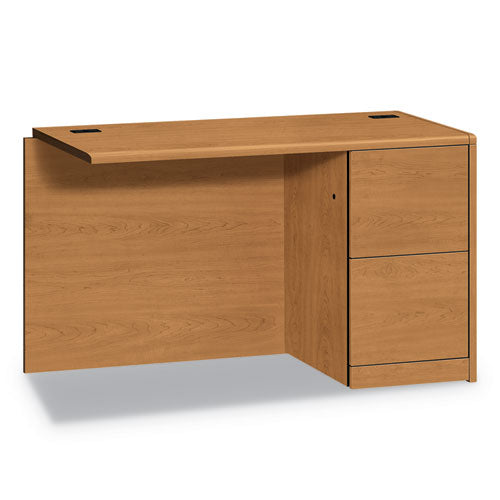10700 Series Full Right Pedestal Return, 48w X 24d X 29.5h, Cognac