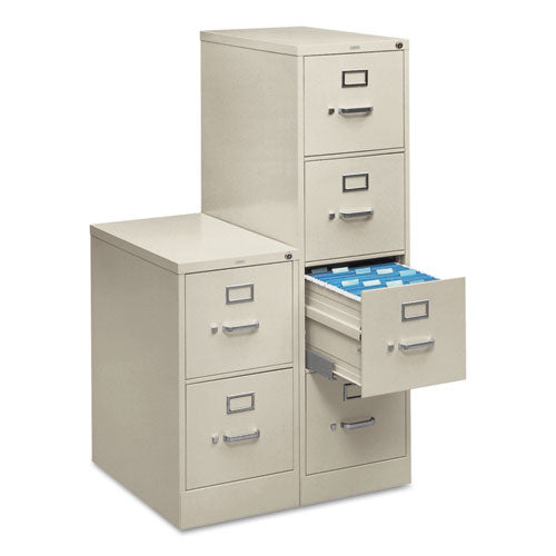 510 Series Vertical File, 4 Letter-size File Drawers, Light Gray, 15" X 25" X 52"