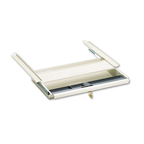 Center Drawer, Use With 38000 Series, Stationmaster, Metal, 19w X 14.75d X 3h, Charcoal