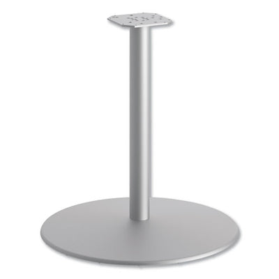 Between Round Disc Base For 30" Table Tops, 27.79" High, Textured Silver