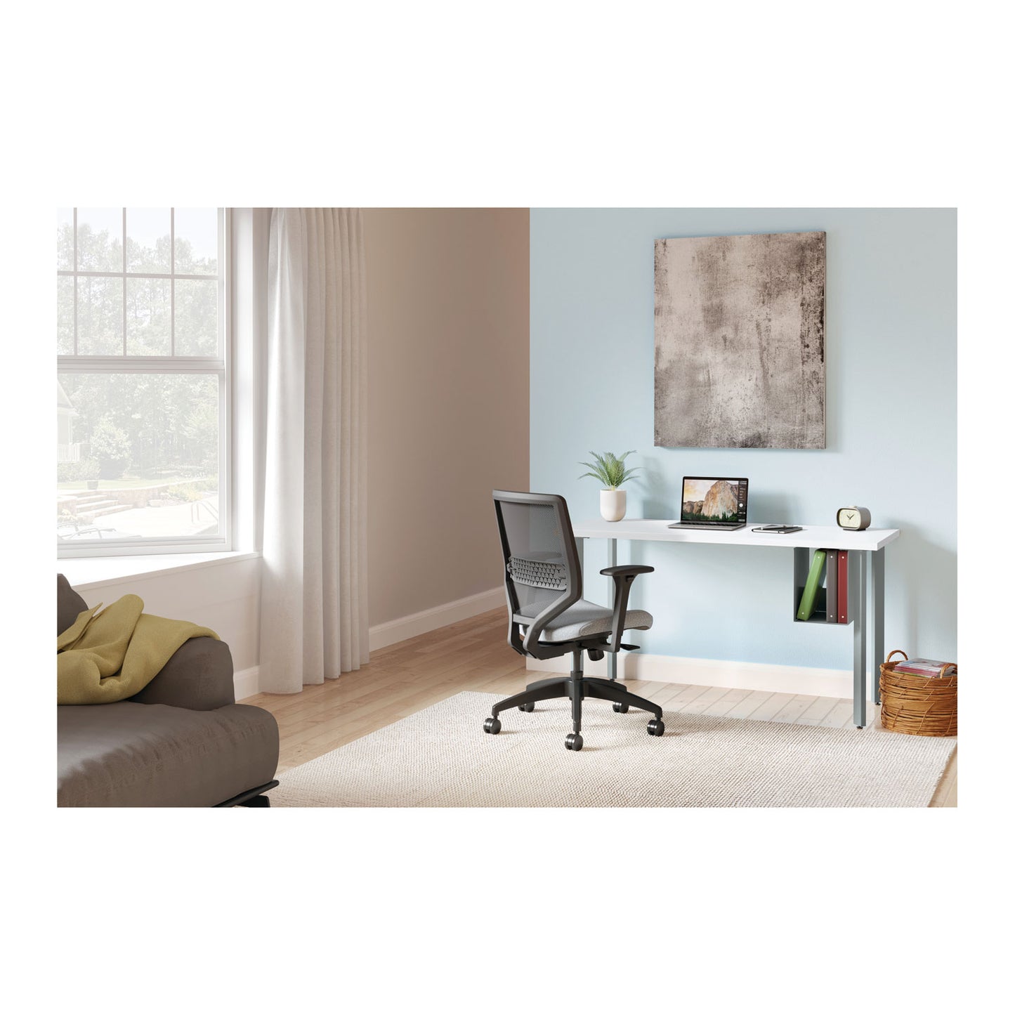 Coze Writing Desk Post Legs With U-storage Compartment, 5.75" X 28", Black, 4 Legs/set