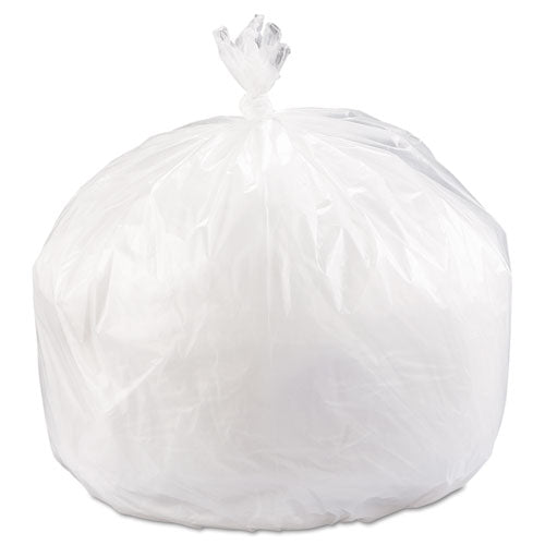 High-density Interleaved Commercial Can Liners, 45 Gal, 16 Microns, 40" X 48", Clear, 25 Bags/roll, 10 Rolls/carton