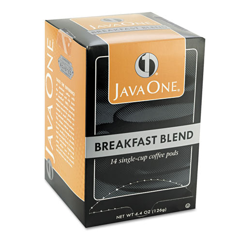 Coffee Pods, Breakfast Blend, Single Cup, 14/box