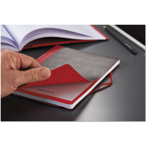Flexible Cover Casebound Notebook, Scribzee Compatible, 1 Subject, Wide/legal Rule, Black Cover, 8.25 X 5.75, 71 Sheets