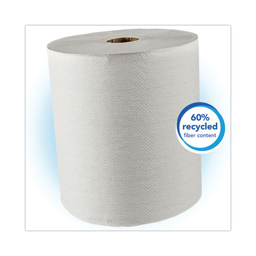 Hard Roll Paper Towels With Premium Absorbency Pockets, 8" X 425 Ft, 1.5" Core, White, 12 Rolls/carton