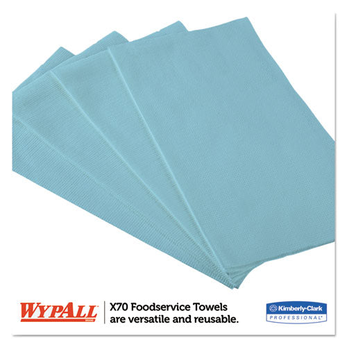 X70 Foodservice Towels, 1/4 Fold, 12.5 X 23.5, Blue, 300/carton